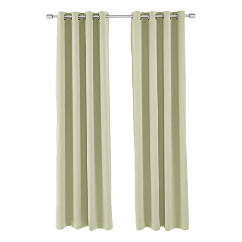 Amazon Basics Theatre Grade tende oscuranti 52x95 verde salvia 2 pezzi termiche