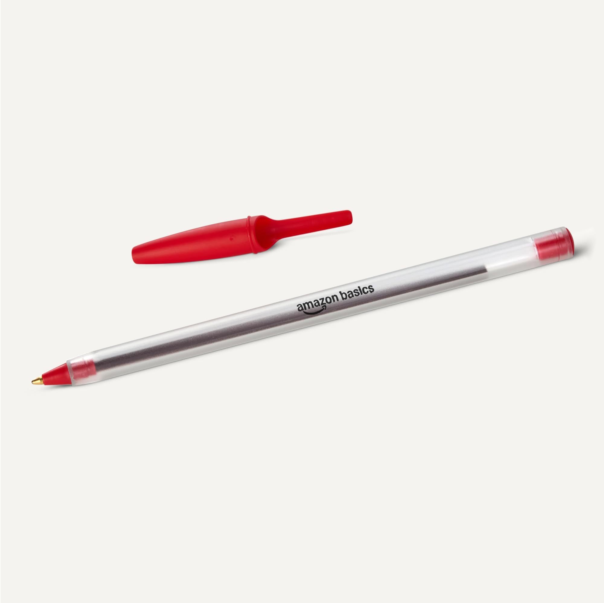Amazon Basics Penne a Sfera 1,0 mm Rosse Confezione 36