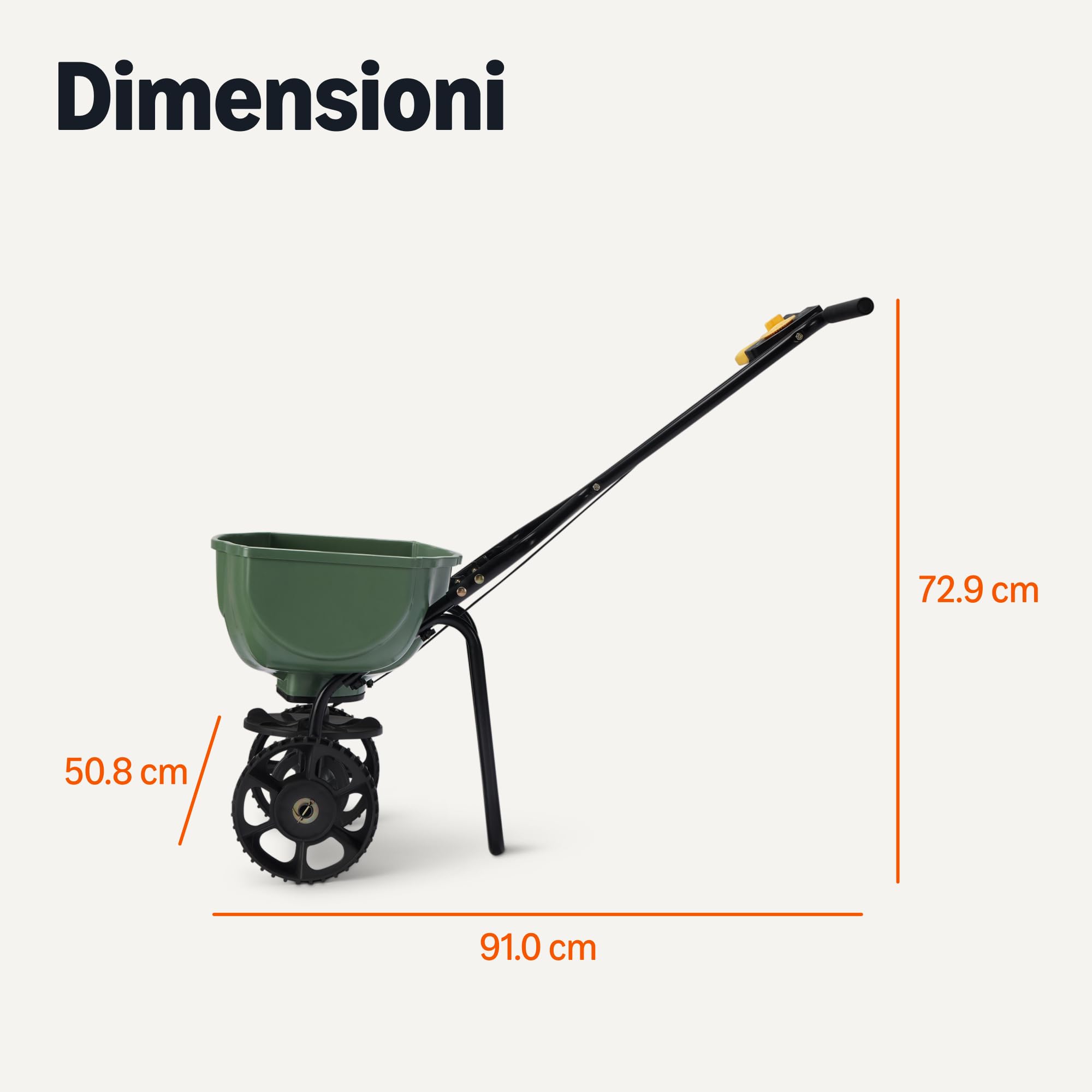 Amazon Basics spandiconcime prato a spaglio in acciaio