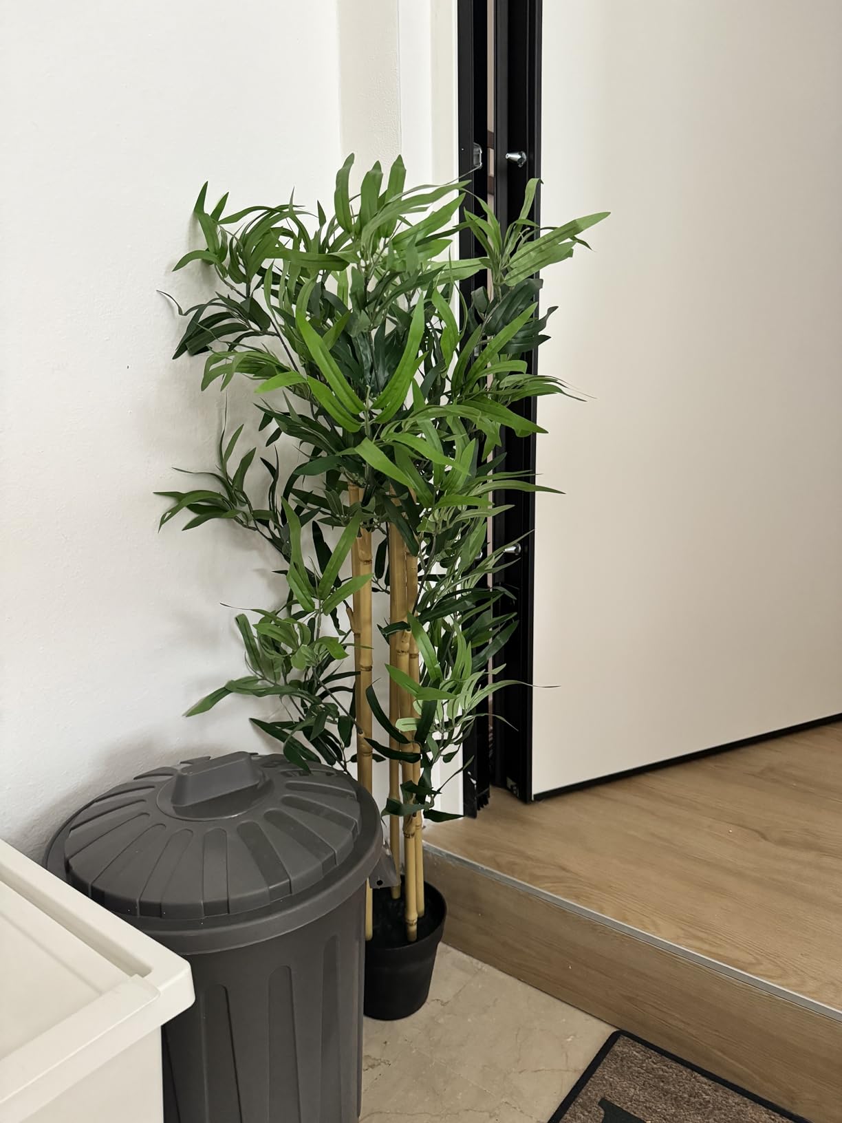 Amazon Basics Pianta Bambù Artificiale 100 cm con Vaso