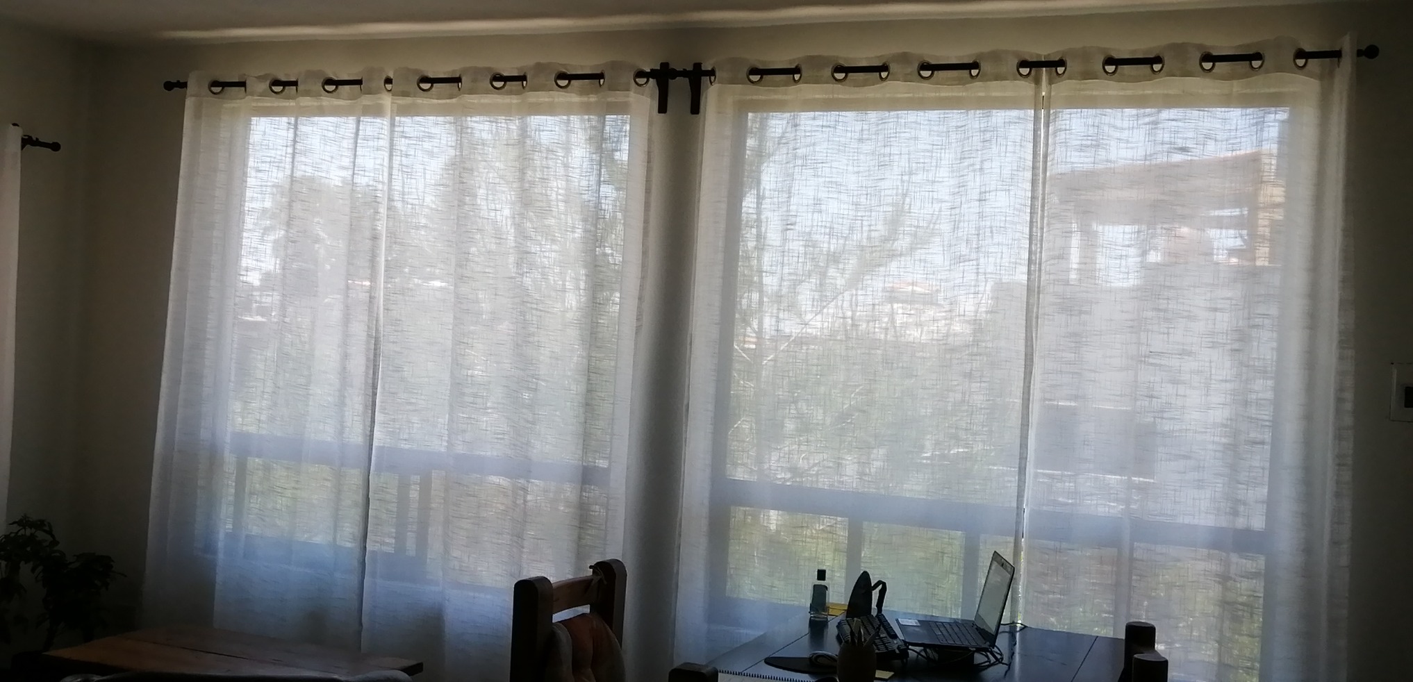 AmazonBasics Sheer Classic tenda trasparente 2 pz grigio scuro 50x95 occhielli