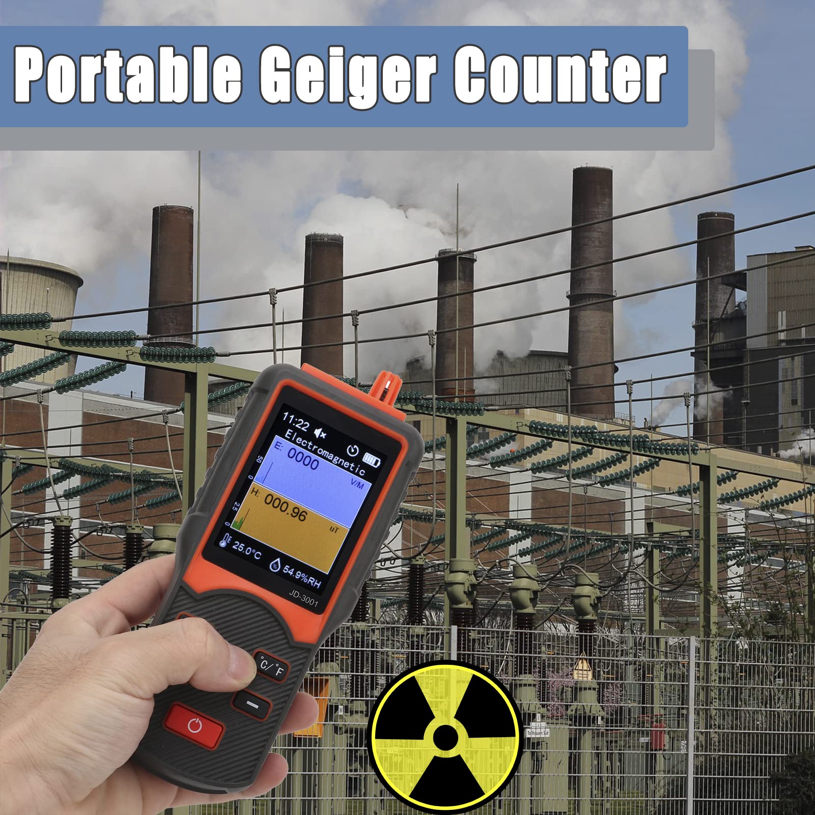 Elprico JD-3001 Contatore Geiger Rilevatore Radiazioni Portatile