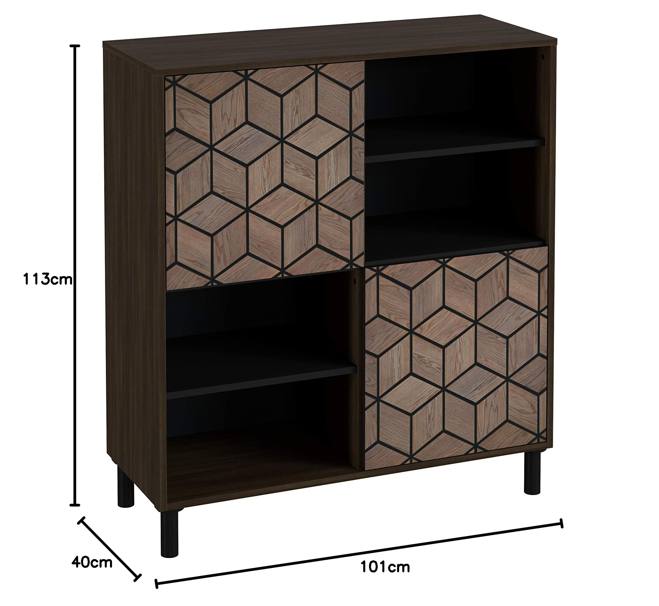 AmazonBasics Mobile 101x40x113 cm marrone 2 ante