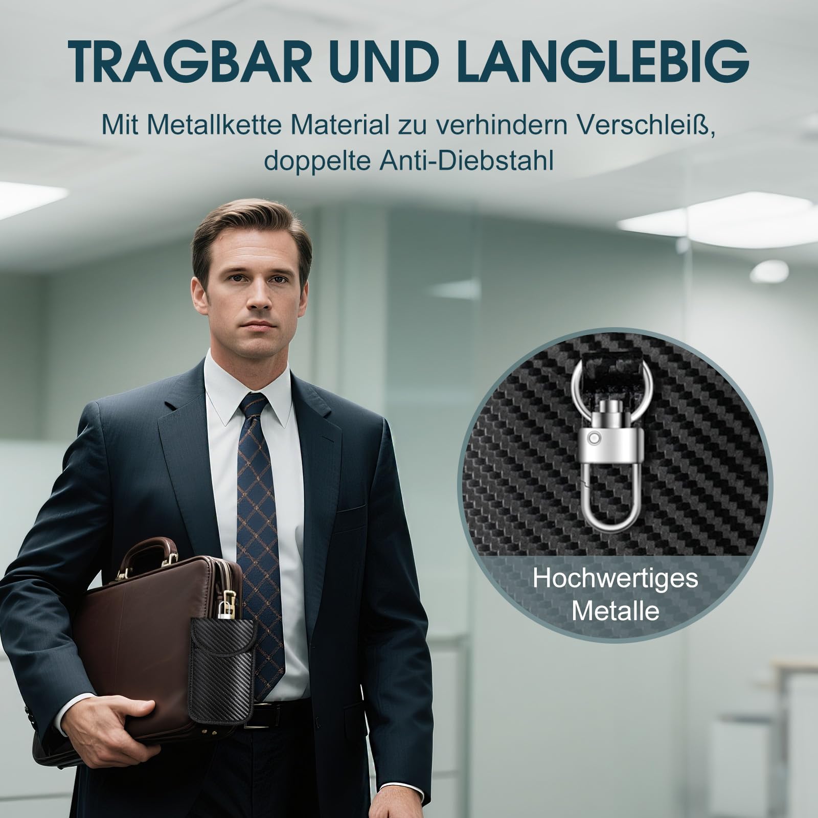 RealPlus protezione keyless go custodia Faraday 14x9 cm 2 pz