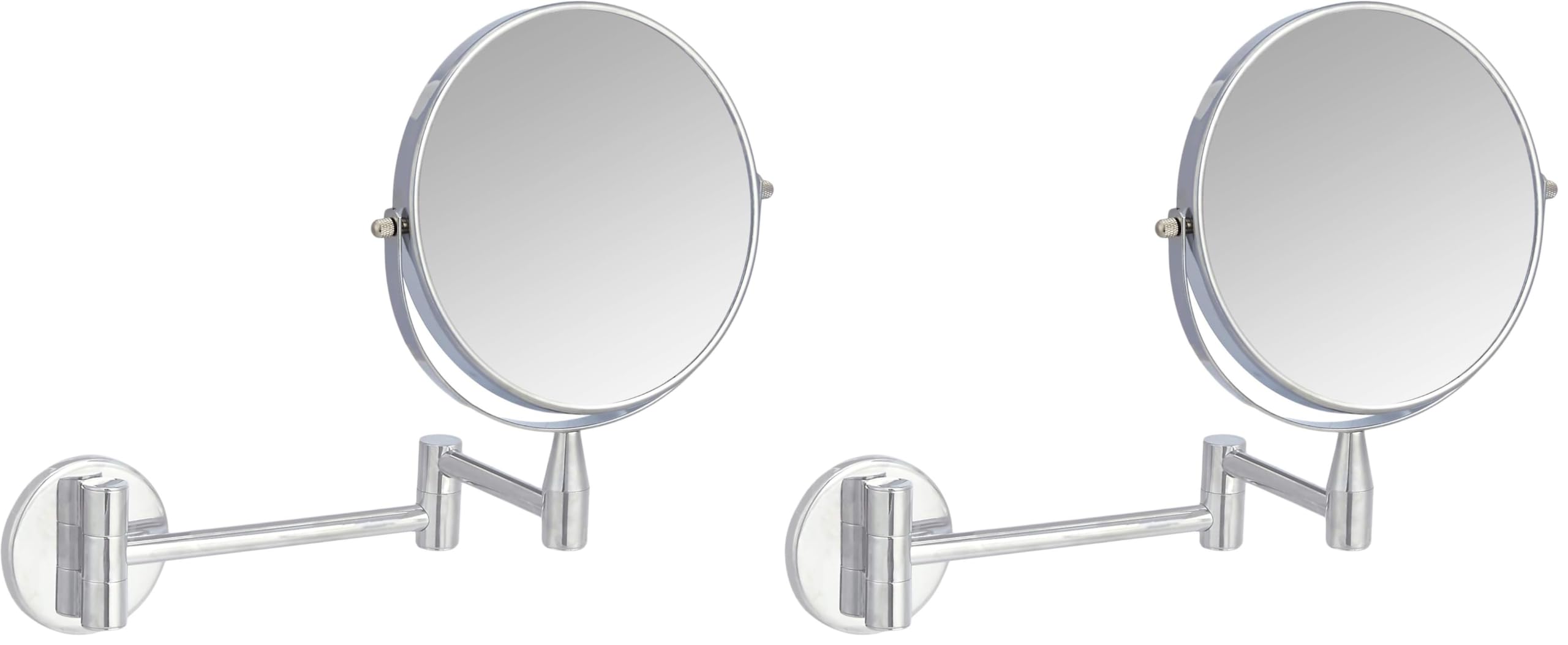 Amazon Basics Specchio Cosmetico Parete 1x/5x Cromo bifacciale