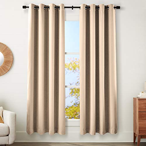 Amazon Basics Theatre Grade tende 132x213 cm taupe oscuranti 2 pezzi