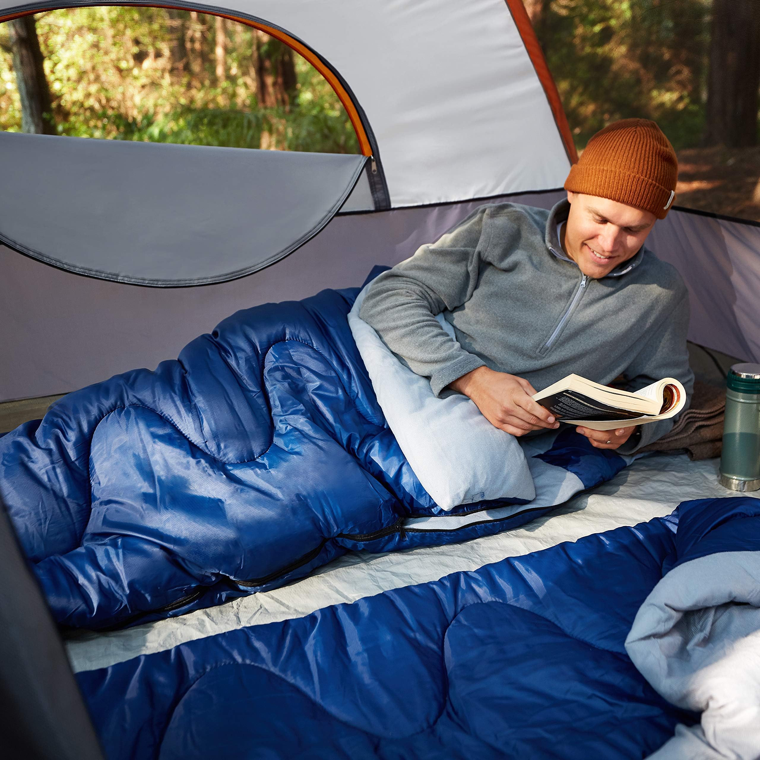 AmazonBasics Tenda Campeggio Cupola 4 Persone Impermeabile