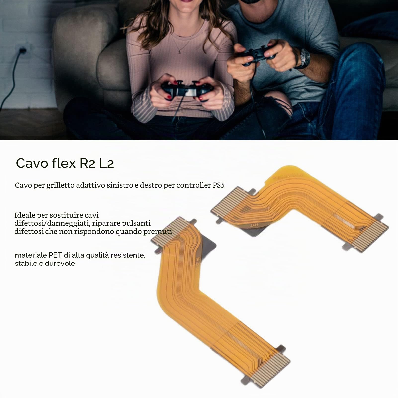 Elprico Cavo Flessibile R2 L2 Controller Joystick PET