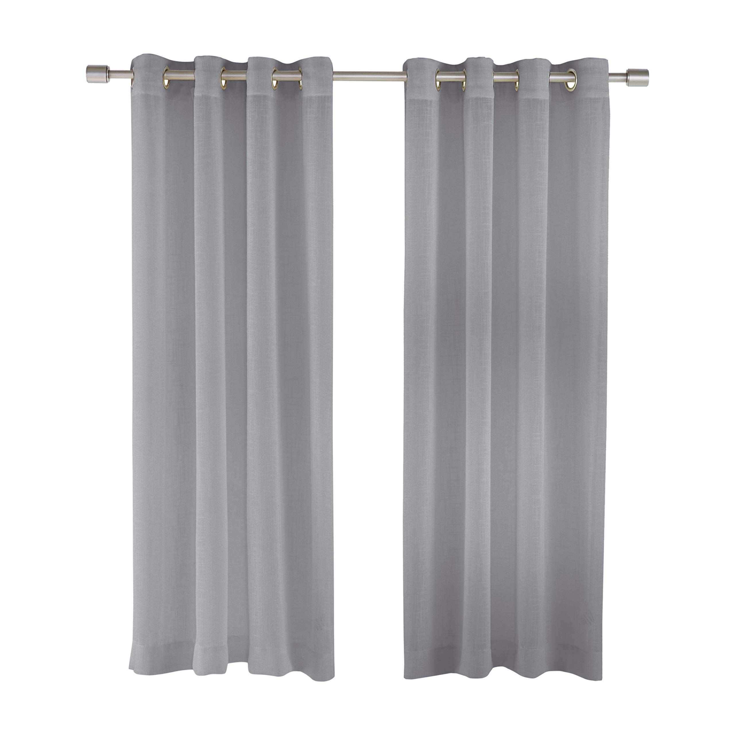 AmazonBasics Sheer Classic tenda trasparente 2 pz grigio scuro 50x84 occhielli