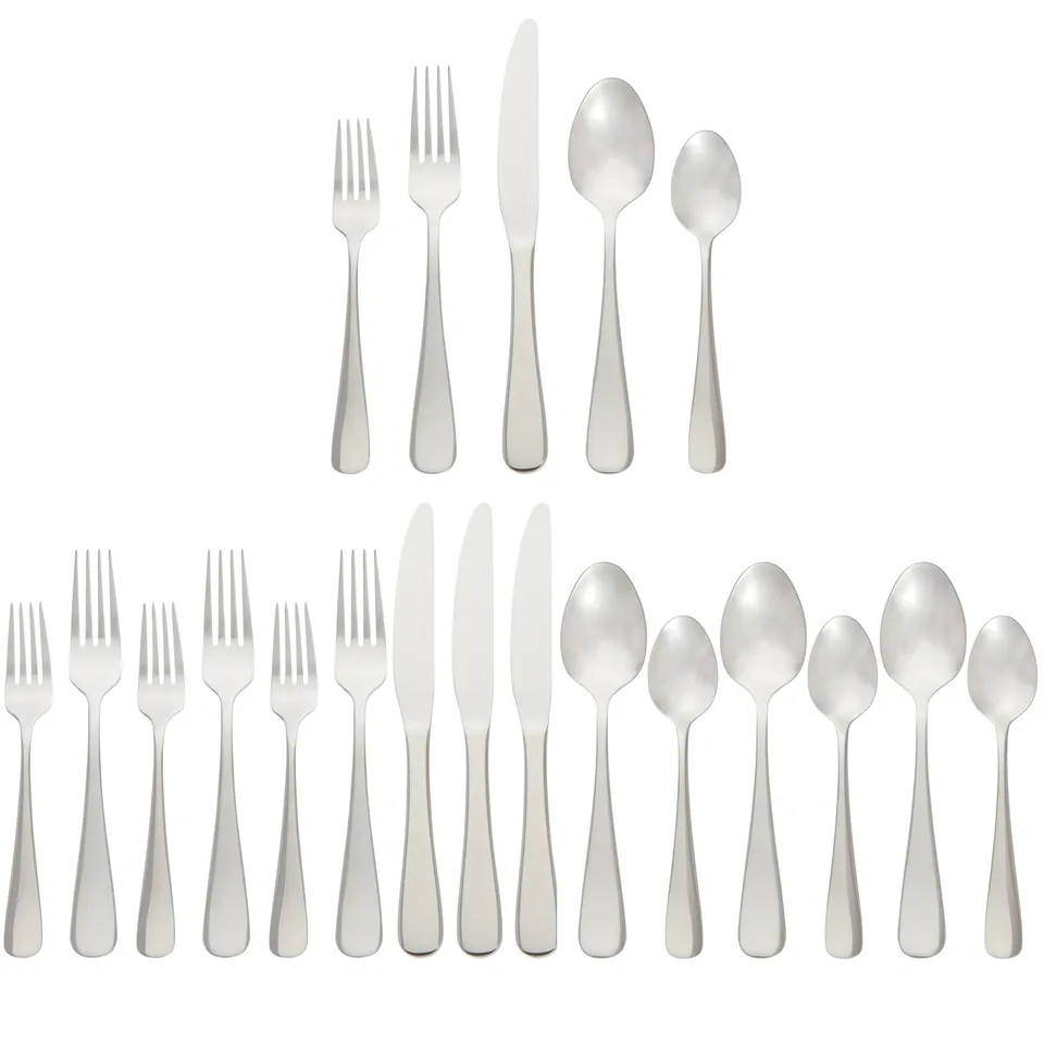 AmazonBasics set posate acciaio inox 20 pezzi 4 persone