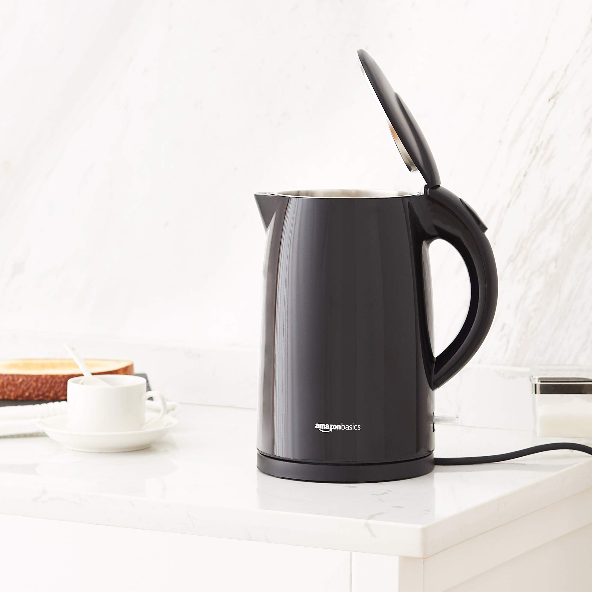 Amazon Basics Bollitore Elettrico 1,7 L Inox Doppia Parete