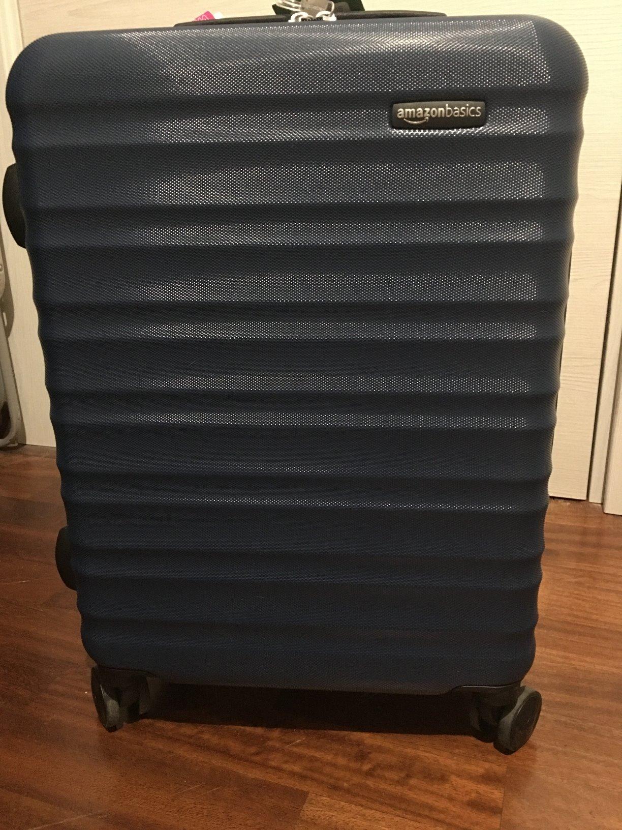 Amazon Basics Trolley Rigido Bagaglio a Mano 55 cm Blu Navy