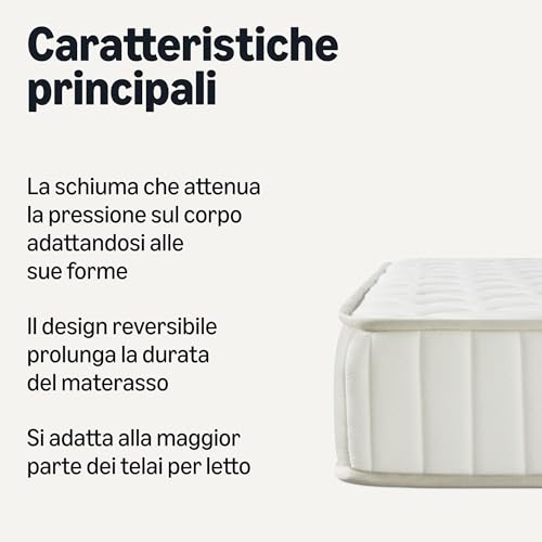 Amazon Basics Materasso Memory Foam H3 120x190 cm H20 cm Rigido