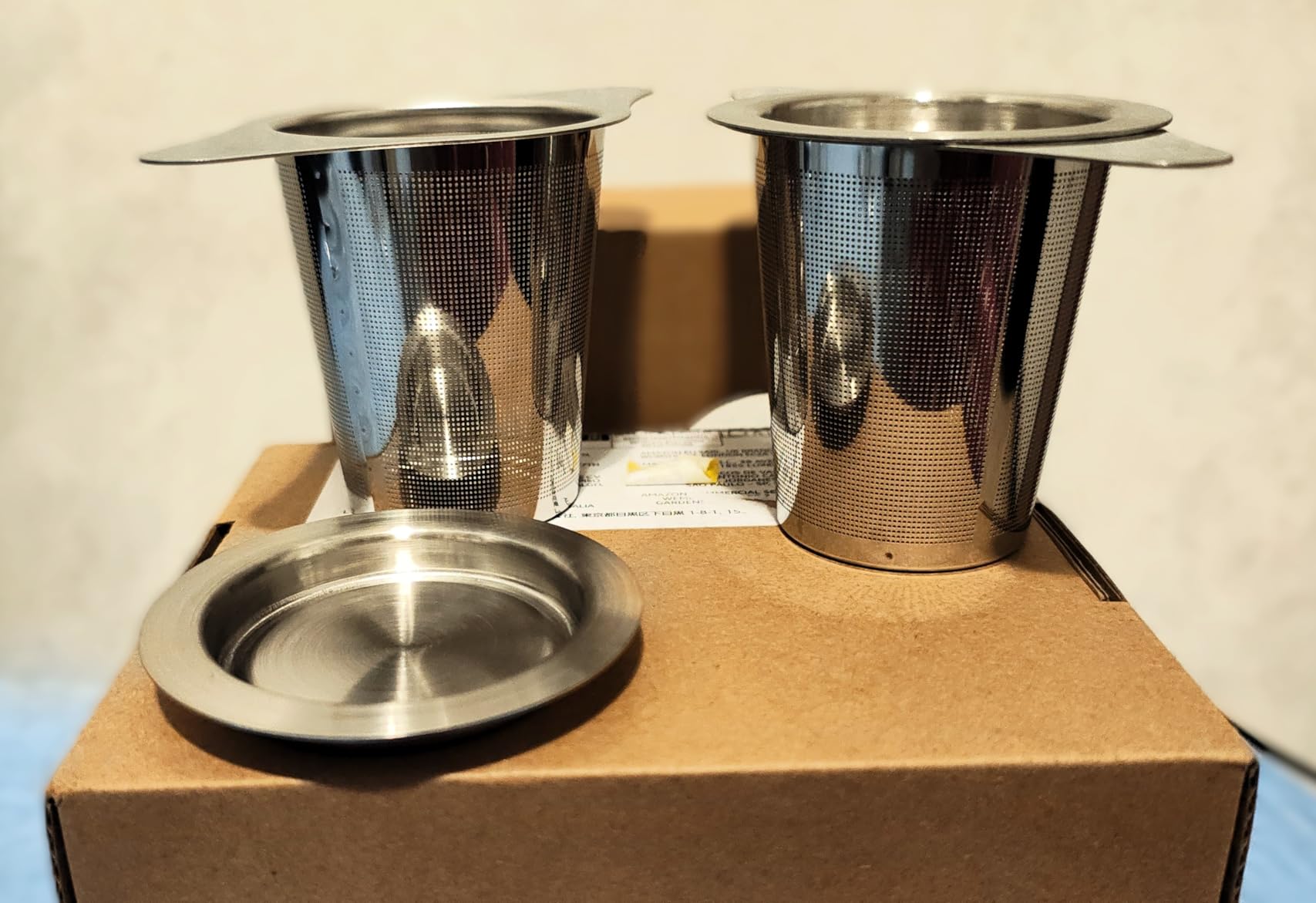 Amazon Basics infusore tè acciaio inox set 2 pezzi