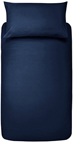 Amazon Basics set copripiumino singolo 135x200 blu navy microfibra