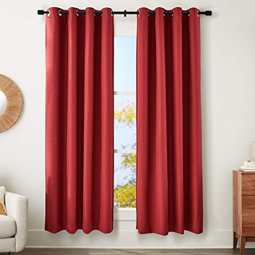 Amazon Basics Mabry 52x95 tende oscuranti rosse 2 pezzi blackout