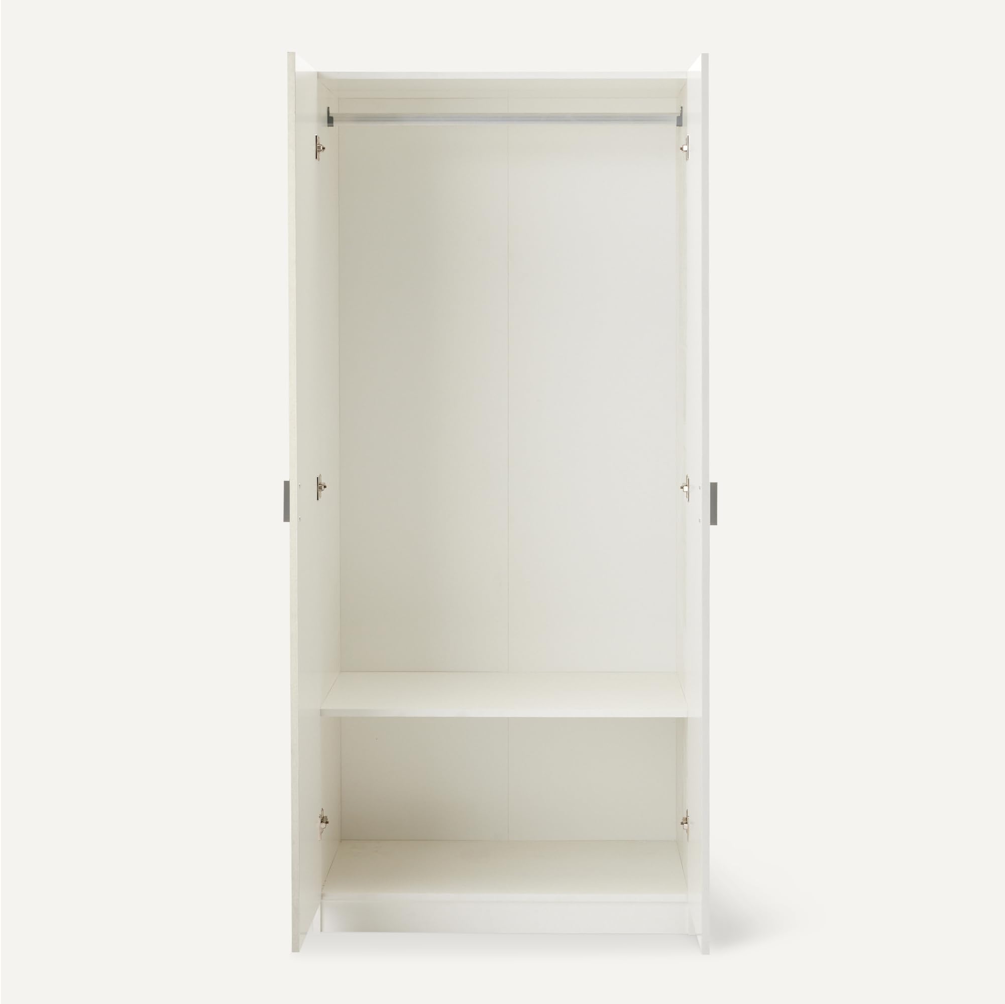 AmazonBasics Guardaroba Legno 2 Ante Bianco 80x180 cm