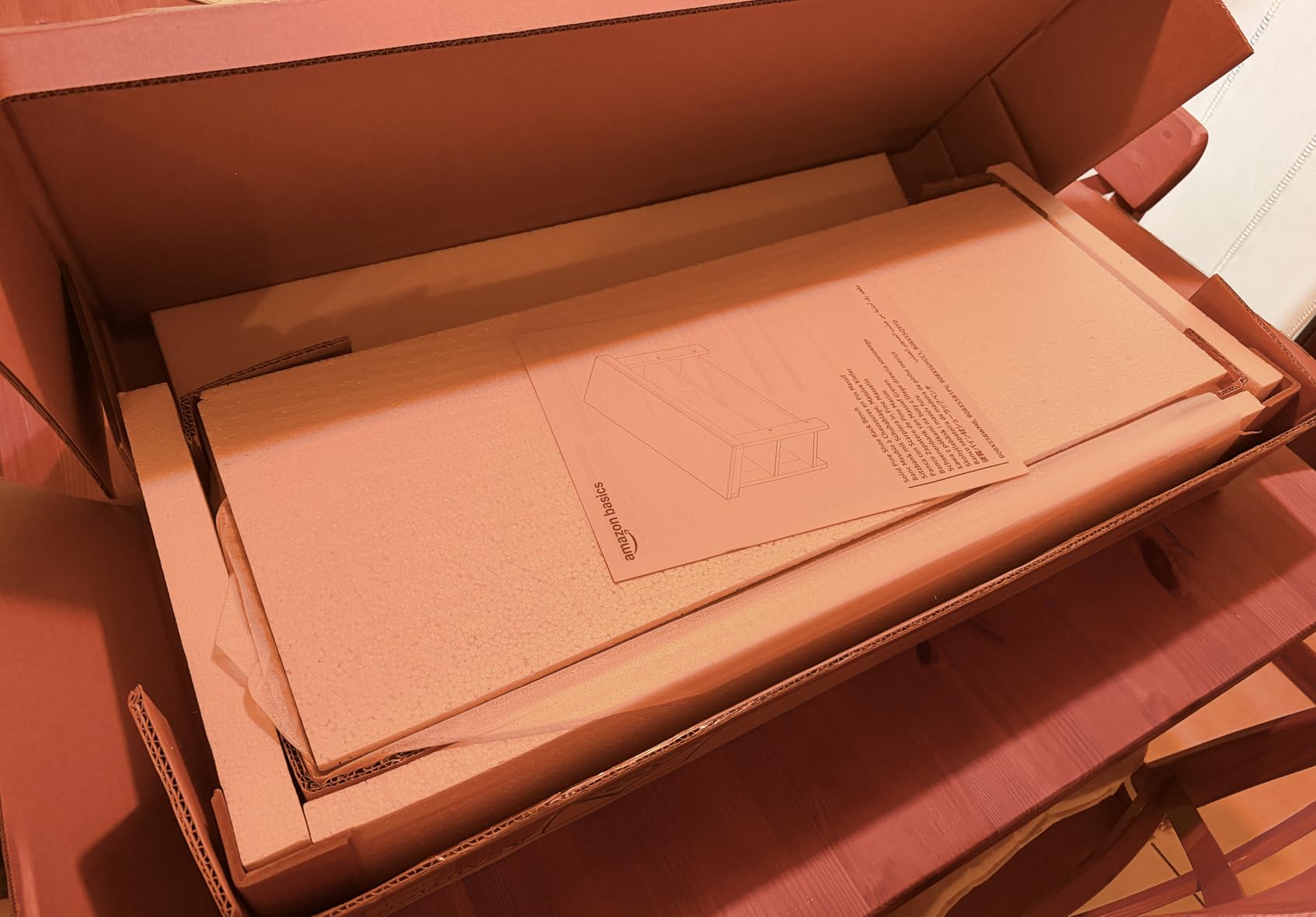 Amazon Basics Panca Portascarpe Pino 3 Livelli Espresso 70 cm
