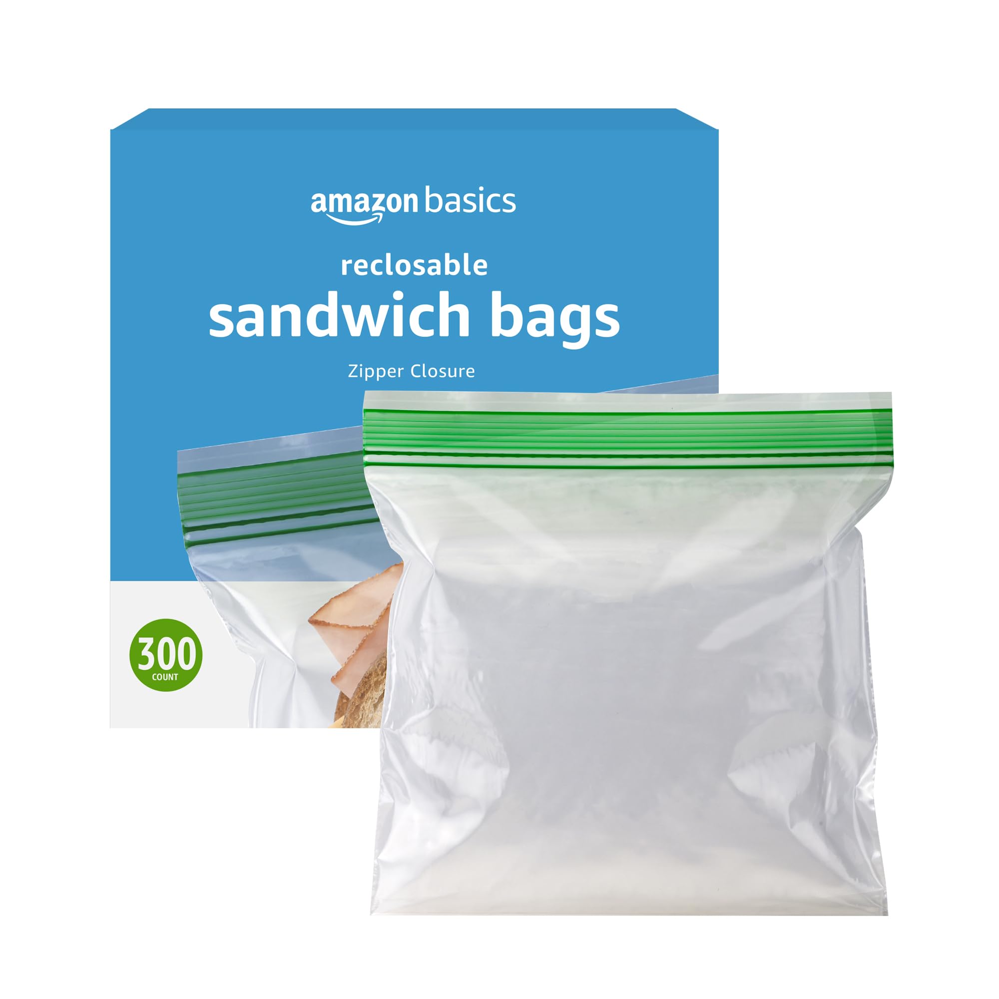 AmazonBasics Sacchetti Sandwich Richiudibili 300 Pezzi