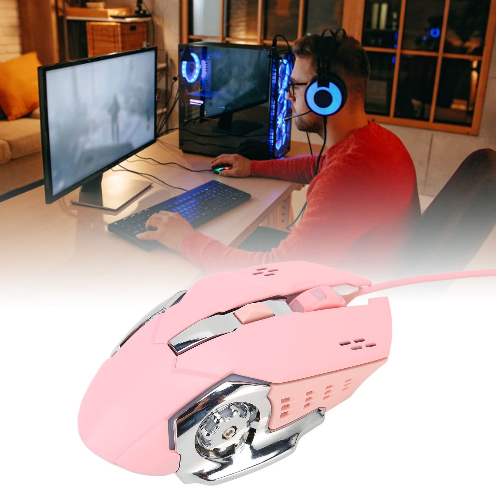 Elprico Mouse Gaming Cablato RGB USB 3600 DPI Nero