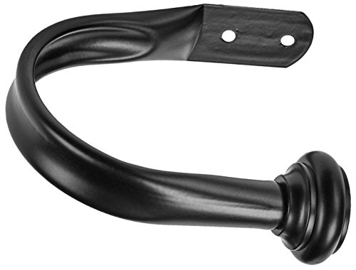 AmazonBasics Set 2 Fermatenda Nero Metallo Parete