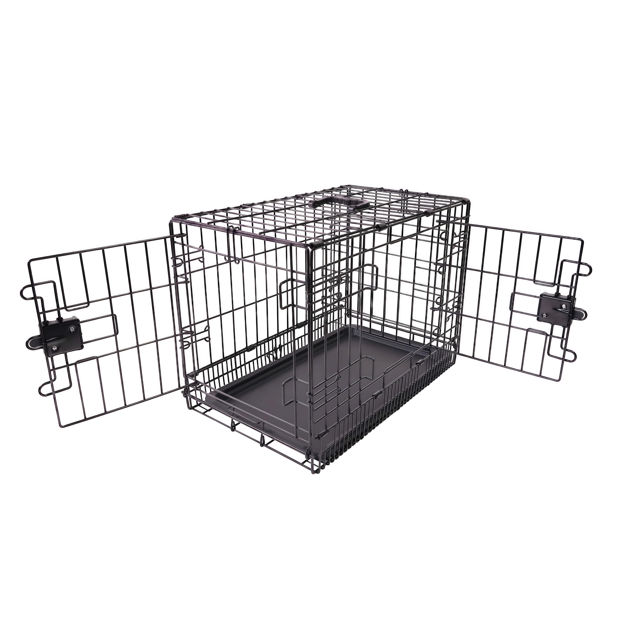 Amazon Basics Gabbia Cane Metallo 56x33x41cm Nero Sportello Singolo