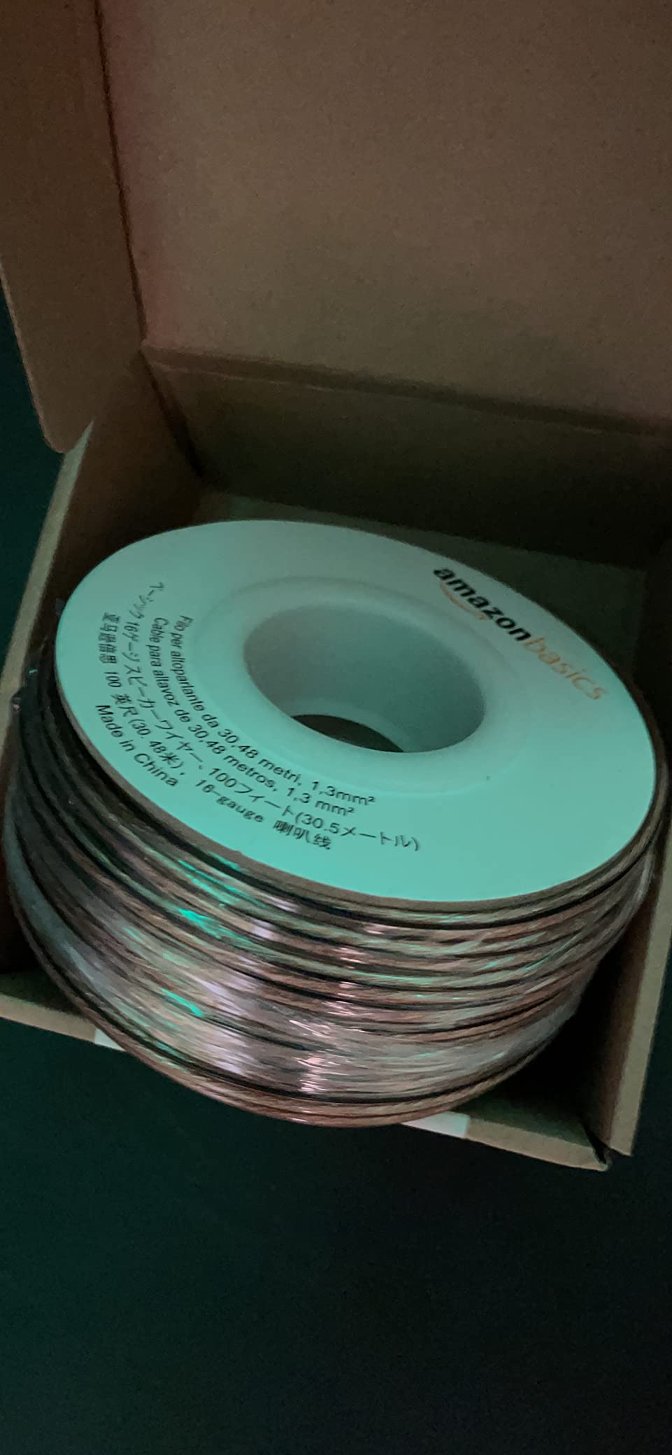 Amazon Basics cavo altoparlanti 16 AWG 30,48 m bronzo