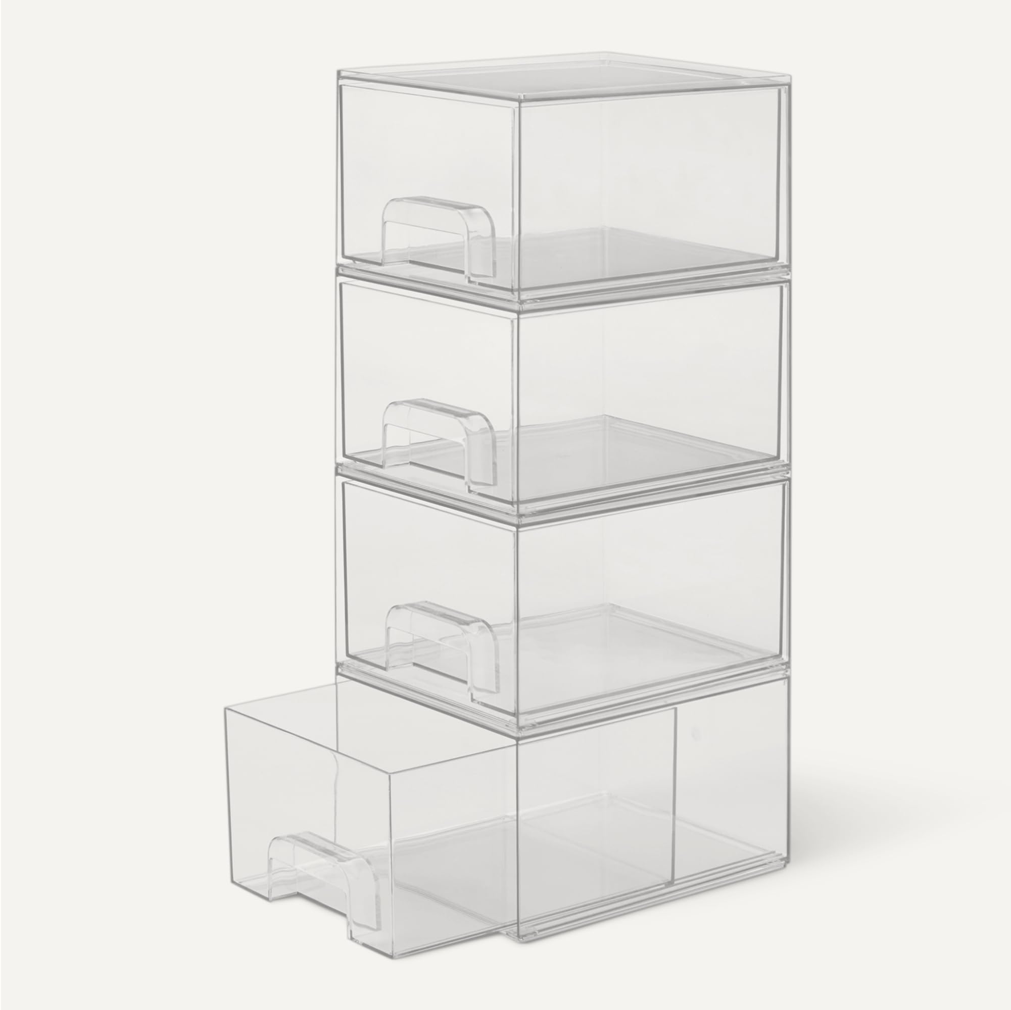 Amazon Basics organizer trucco trasparente 4 pezzi 11,3 cm