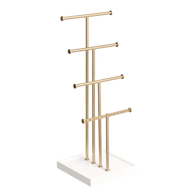 AmazonBasics portagioielli albero 4 livelli bianco ottone