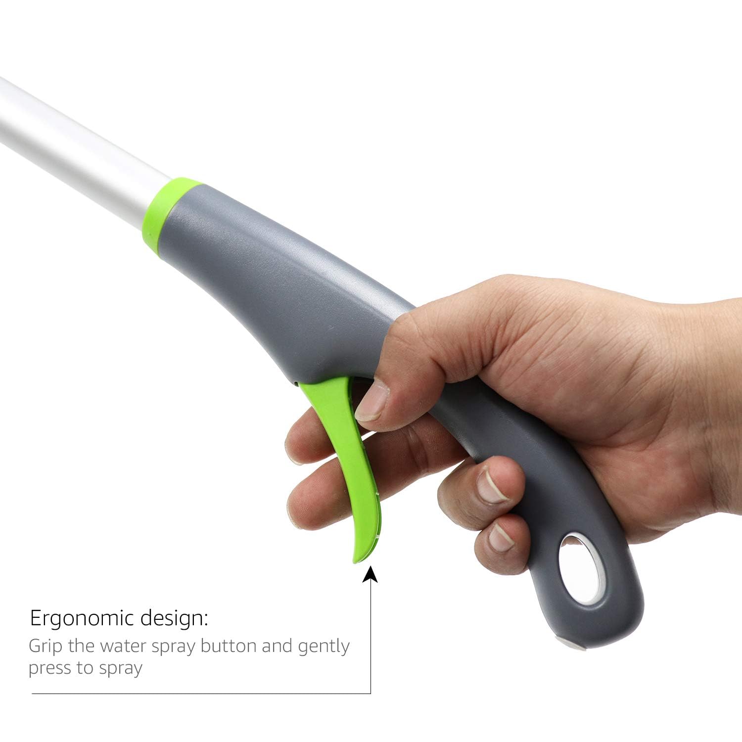 AmazonBasics Tergivetro Vetri con Spray Grigio Telescopico