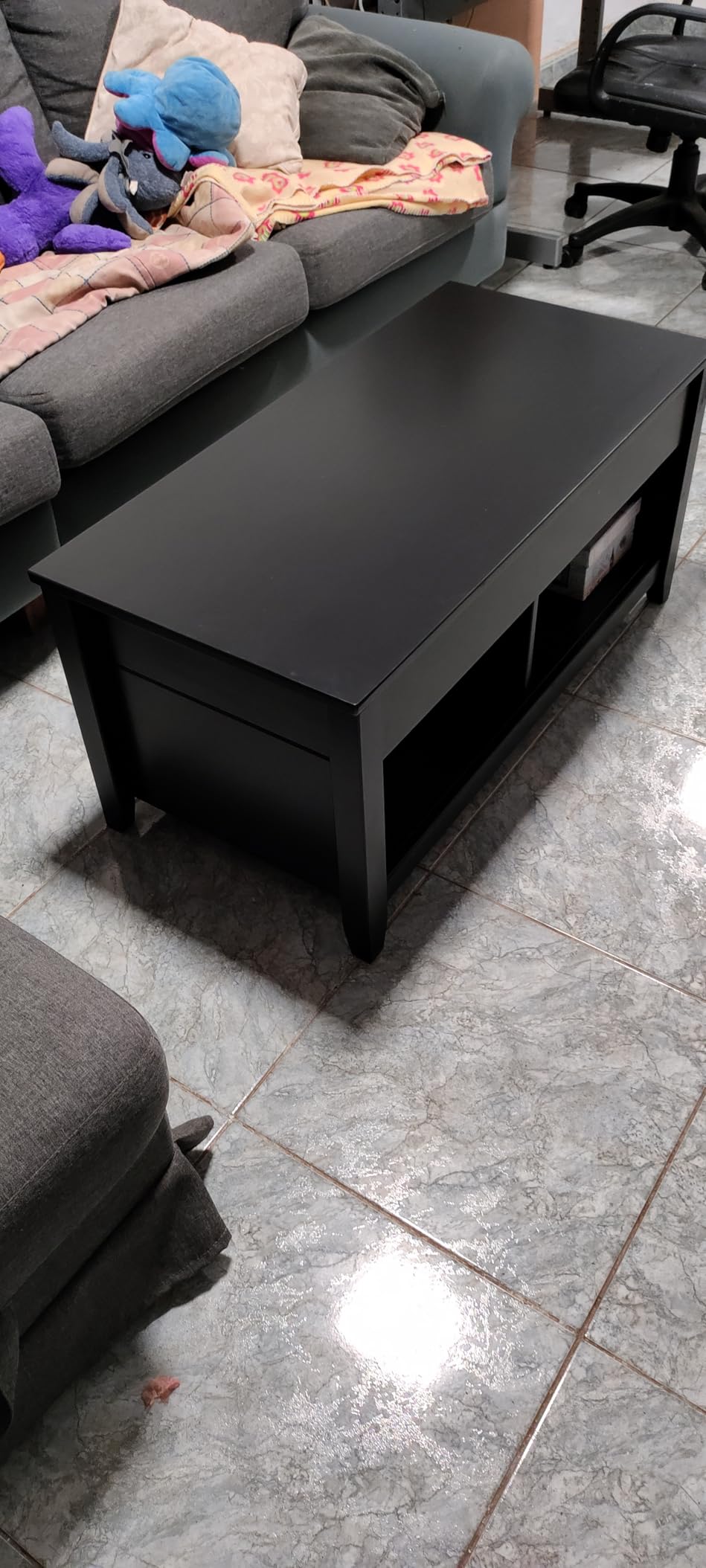 Amazon Basics tavolino caffè piano rialzabile nero 102 cm