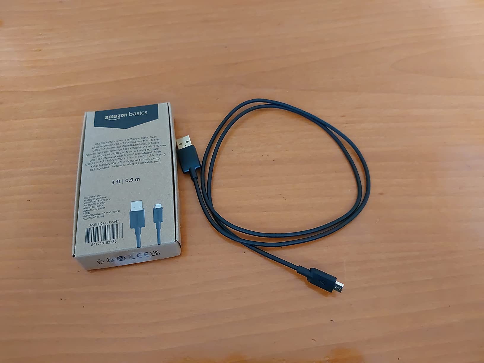 AmazonBasics Cavo USB 2.0 Micro USB 0,9m Nero Confezione da 1