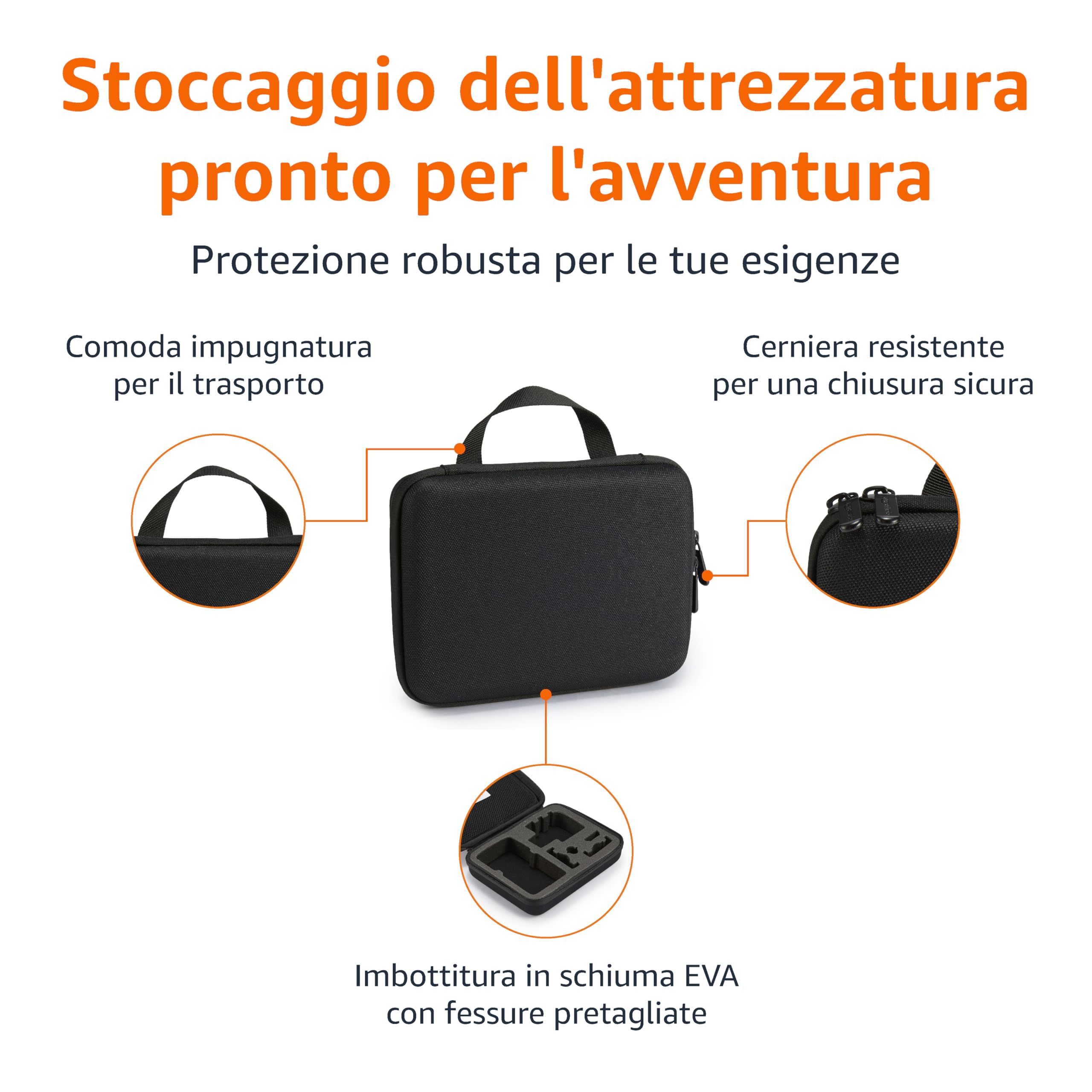AmazonBasics Custodia S per GoPro Action Cam schiuma