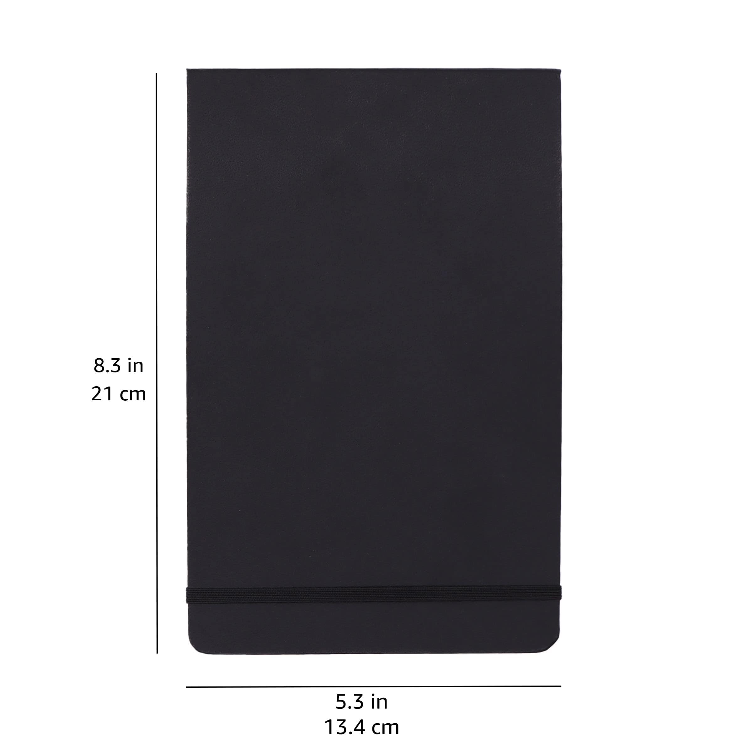 Amazon Basics blocco schizzi nero 21x13 cm 72 pagine 200 g