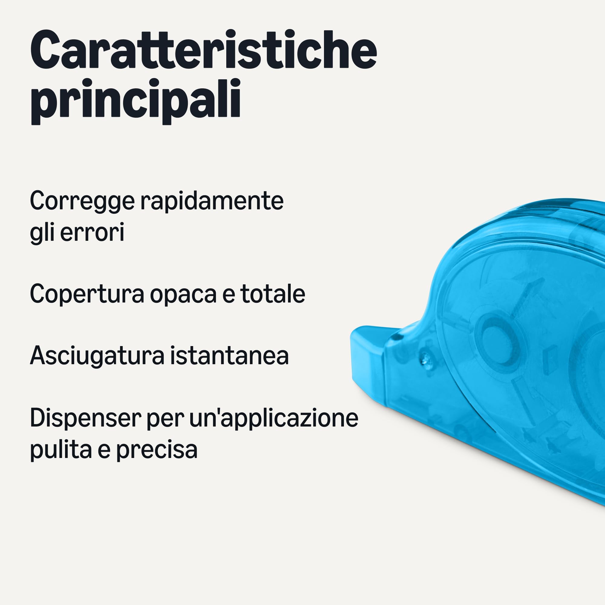Amazon Basics correttore a nastro 12 m confezione 4 pezzi