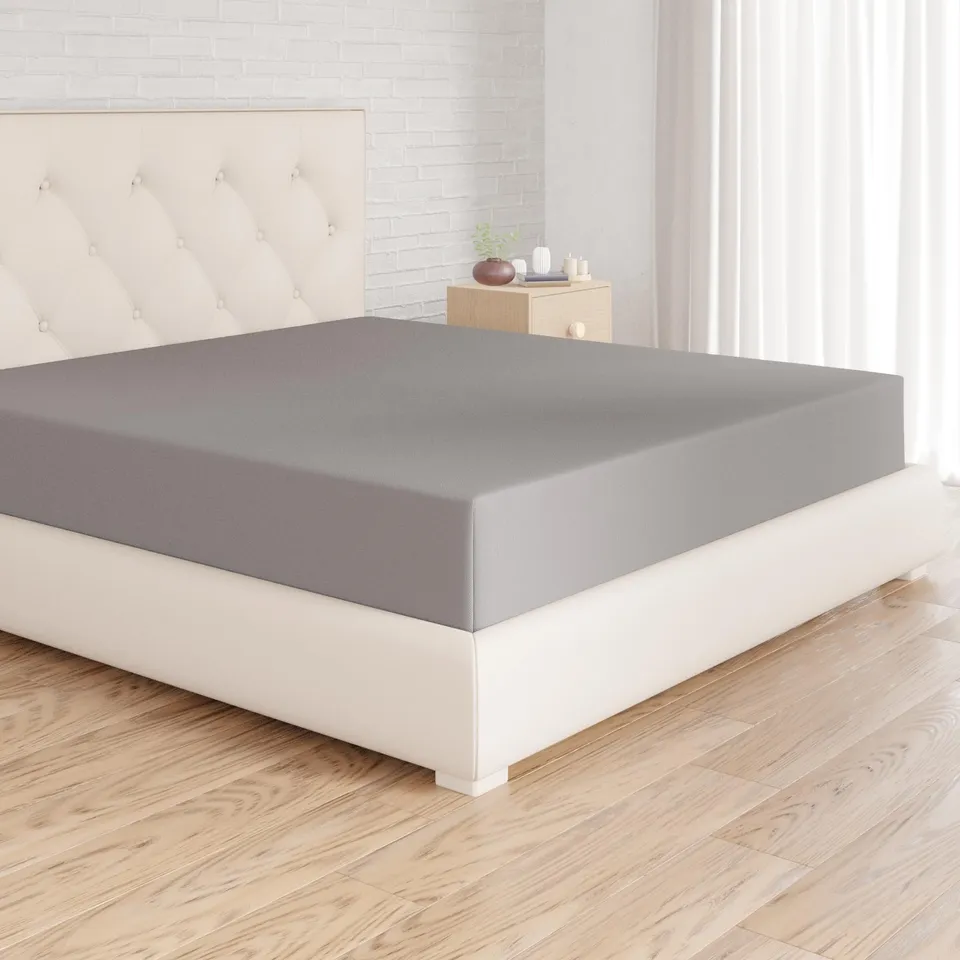 Amazon Basics lenzuolo con angoli 135x190 grigio scuro microfibra