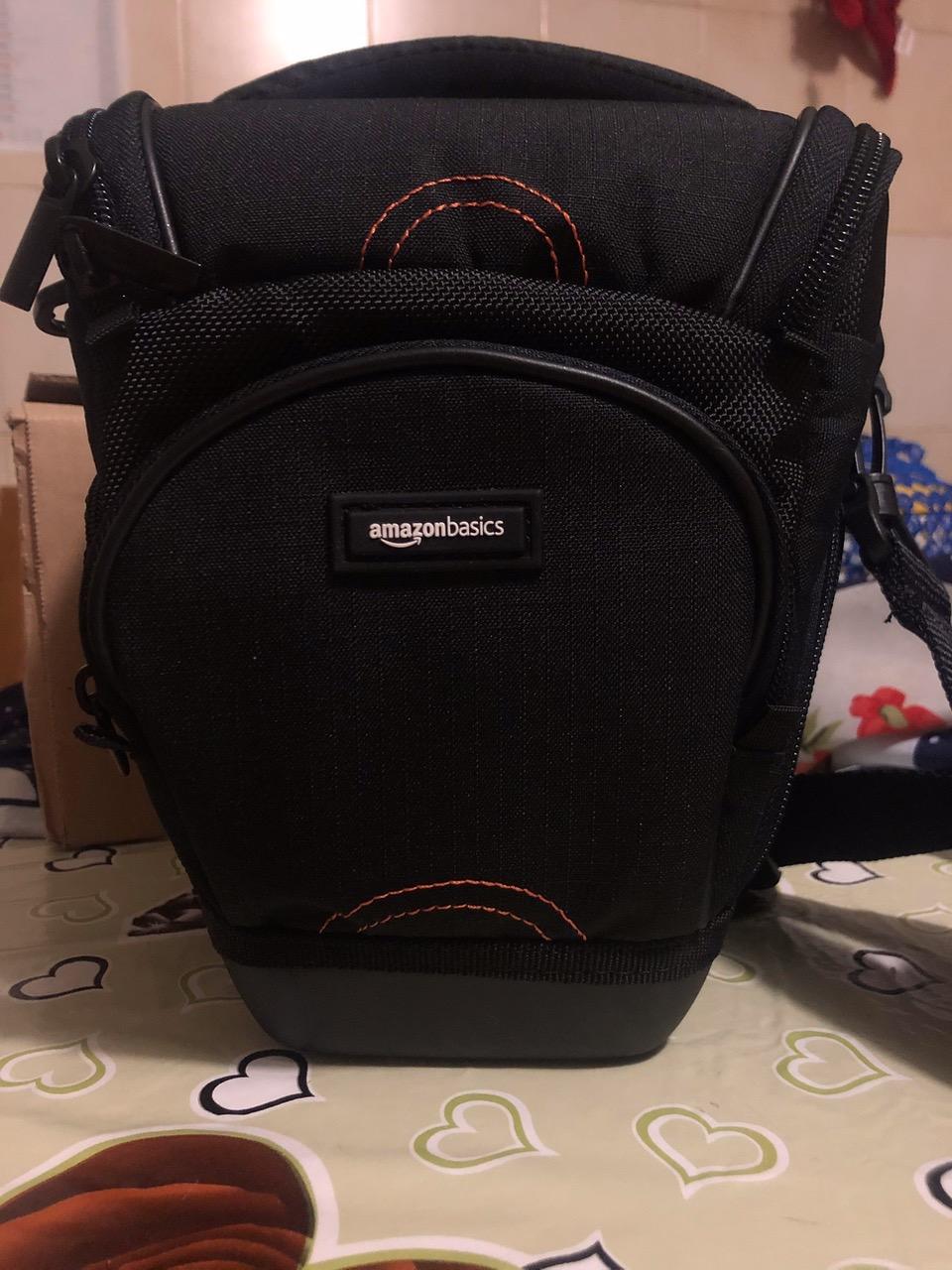 Amazon Basics Borsa Fotocamera SLR Fondina Nera Impermeabile