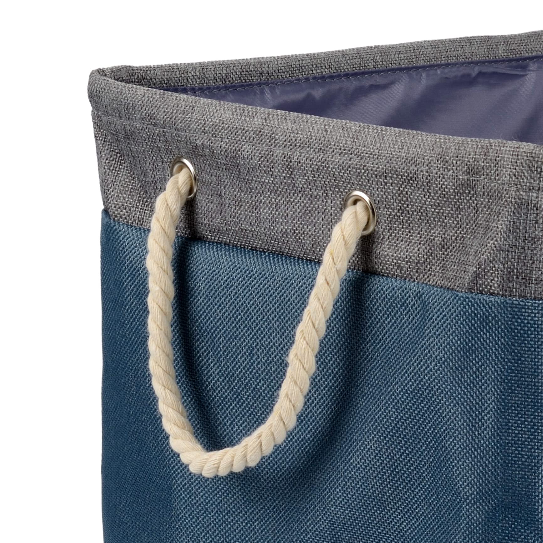 Amazon Basics cesto portabiancheria pieghevole 57L blu acqua