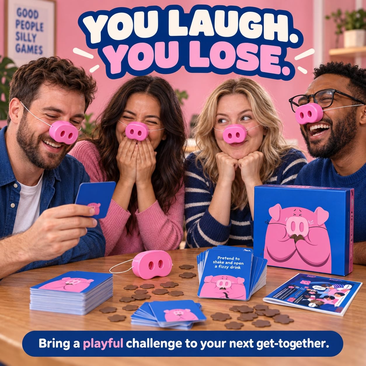 Elprico You Laugh You Lose gioco party nasi maiale 150 carte