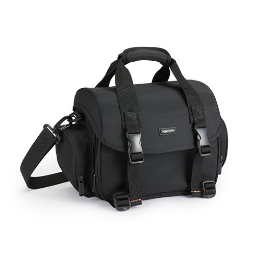 Amazon Basics Borsa Fotocamera SLR Grande Nero Grigio