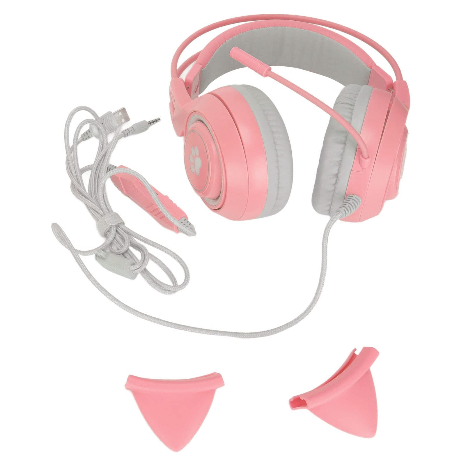 Elprico SY-G2 cuffie gaming rosa orecchie gatto USB