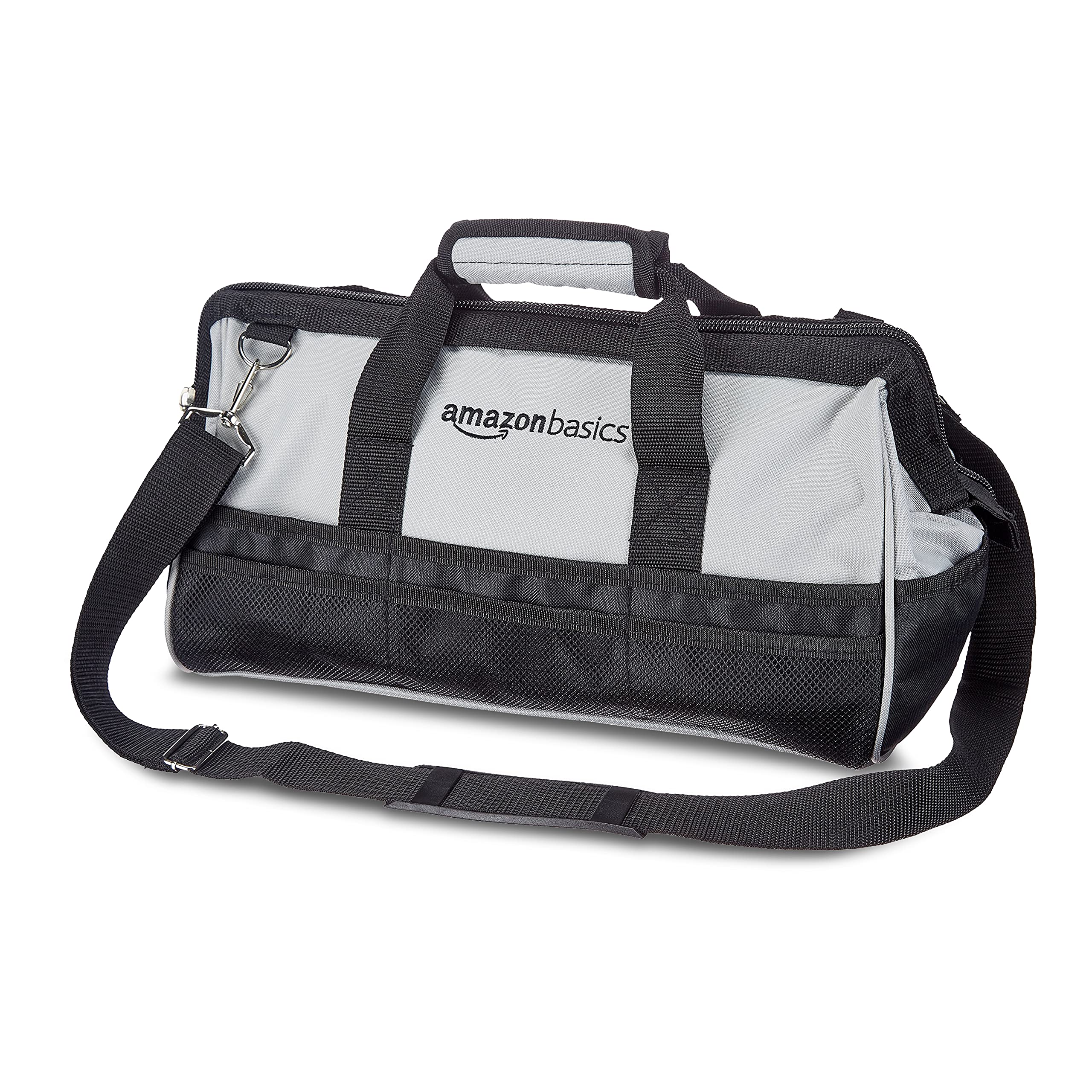 Amazon Basics Borsa Portautensili 40,6 cm Nero Grigio 26 Tasche