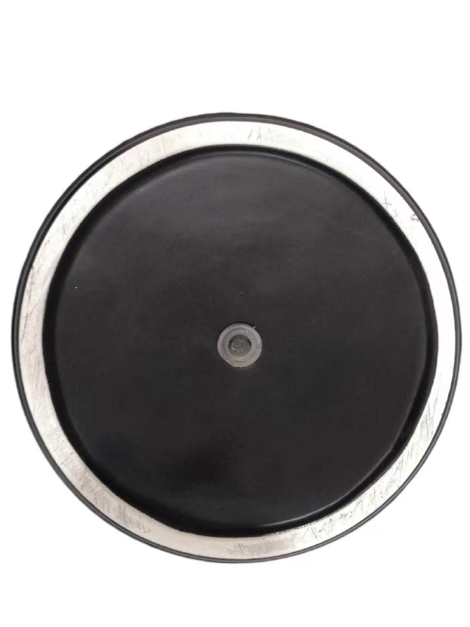 AmazonBasics Vaso Ceramica Scanalato Singolo 20,3 cm Nero Drenaggio