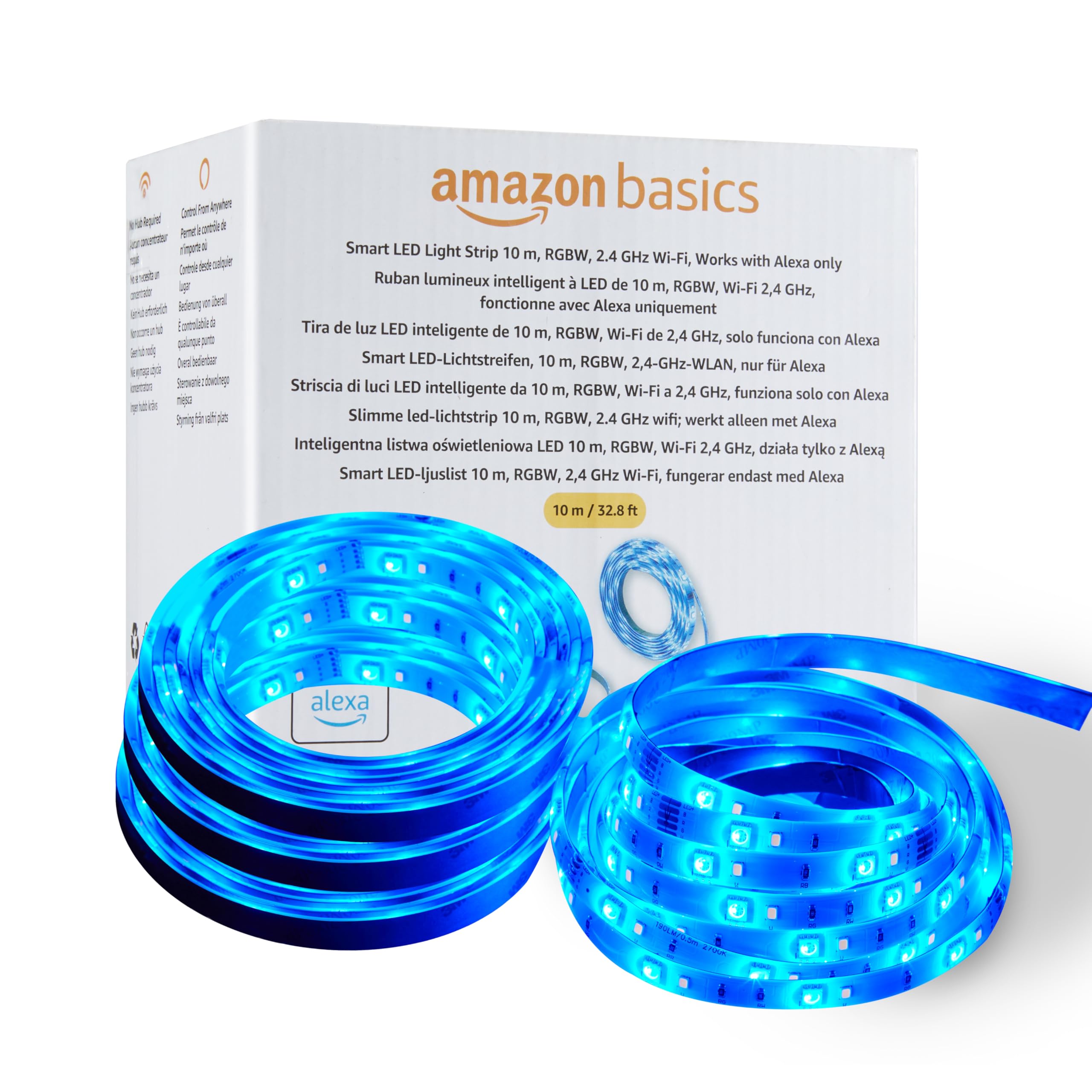 Amazon Basics striscia LED smart RGBW 5 m multicolore Alexa