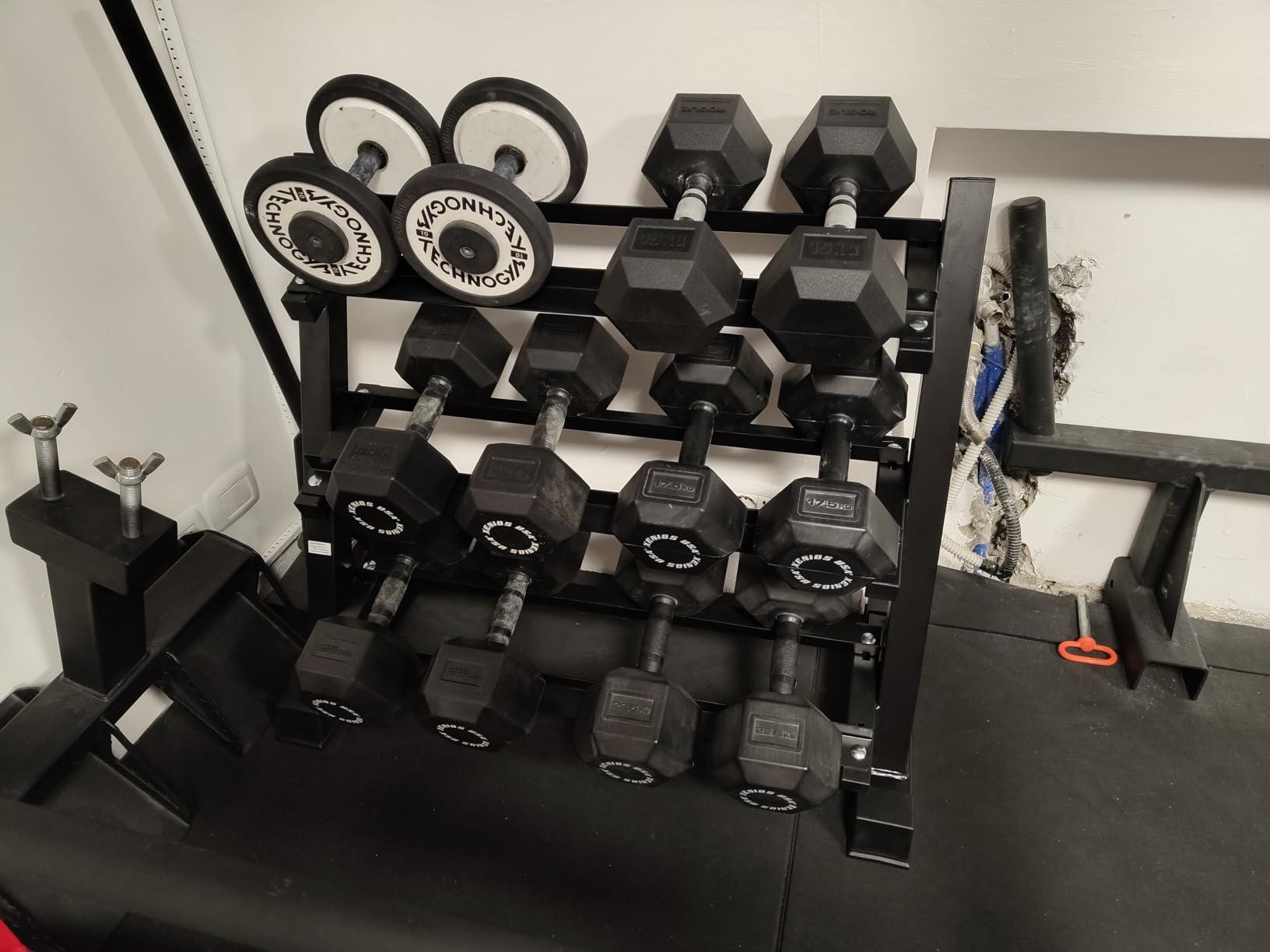 Amazon Basics rack manubri 3 livelli nero acciaio