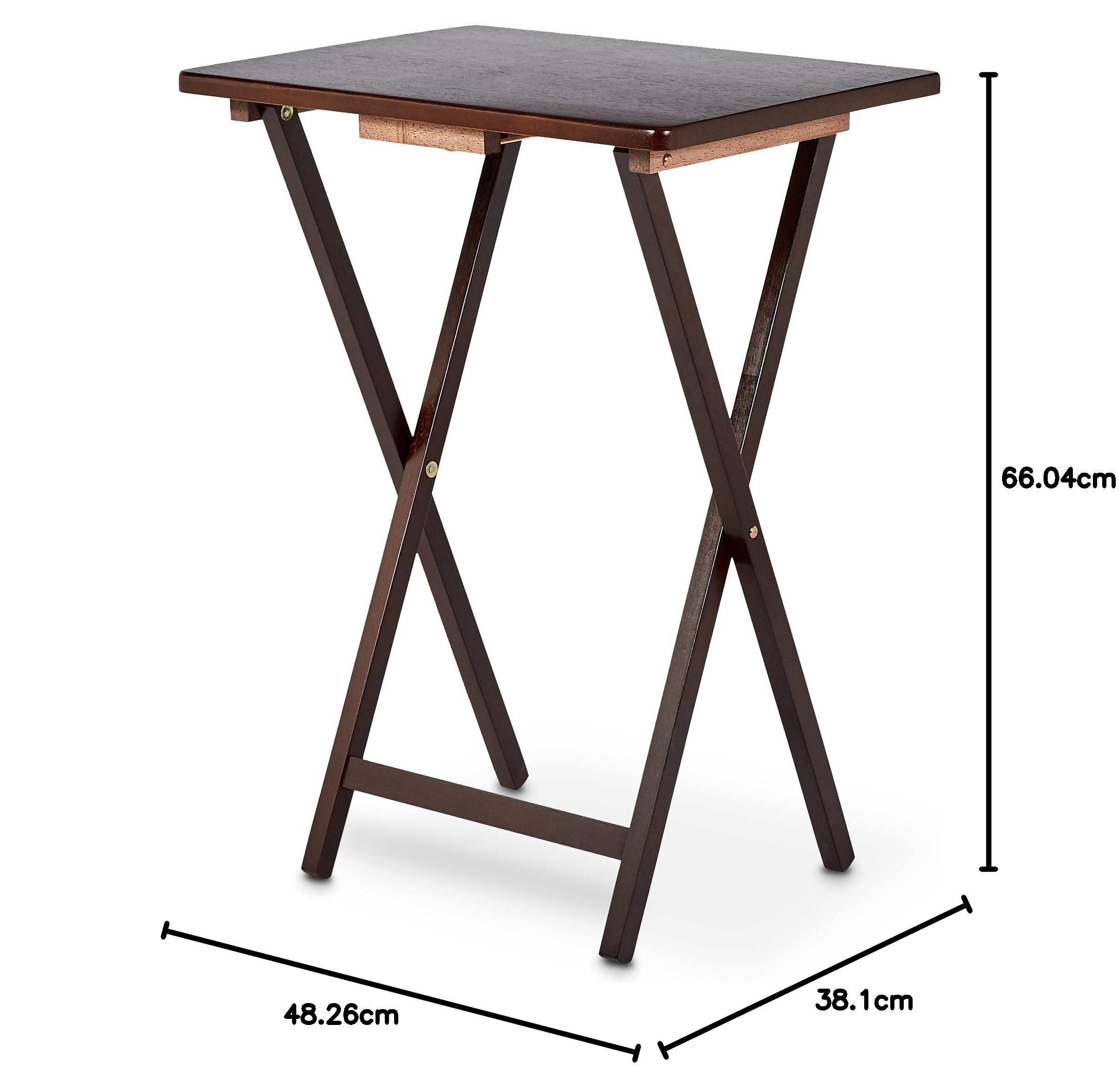 Amazon Basics Tavolini Pieghevoli Legno Set 4 pezzi marrone espresso