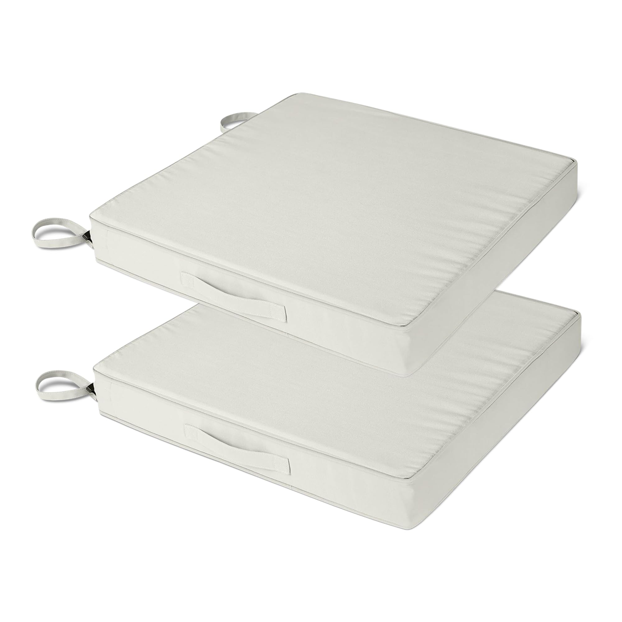 Amazon Basics Cuscino Sedia Giardino 55,9x55,9 Beige 2 Pezzi