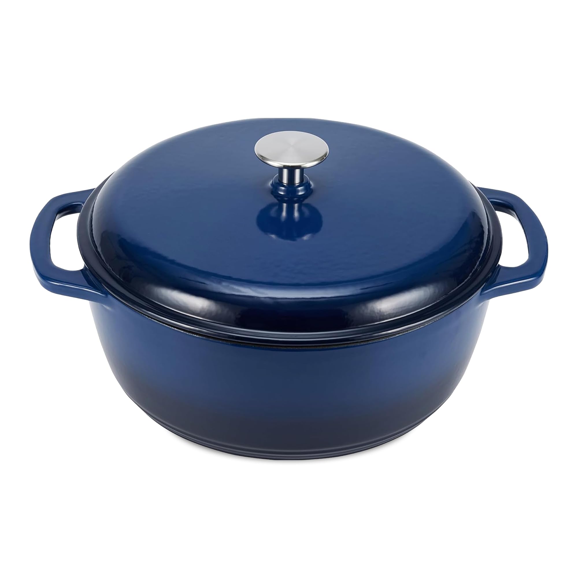 Amazon Basics Casseruola ghisa 5,7 L blu navy