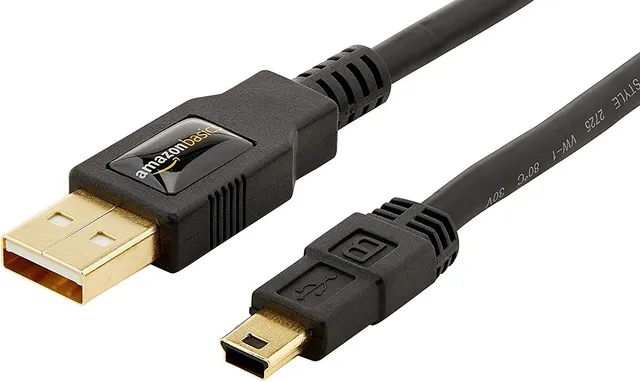 Amazon Basics Cavo USB-A Mini USB B 2.0 0.9m Nero Alta Velocità