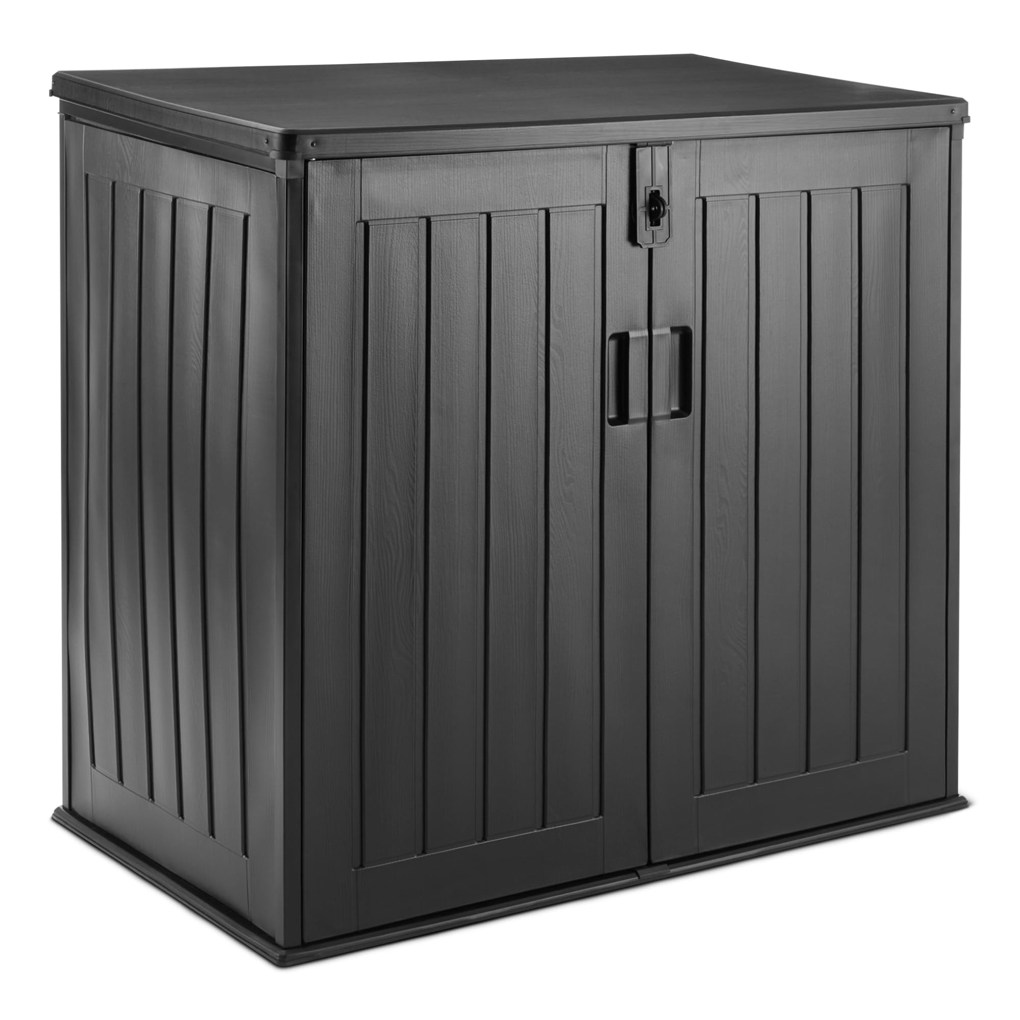 AmazonBasics Armadio da Esterno Nero 116x70,5x112,8 cm